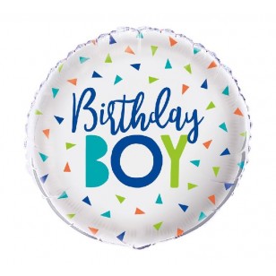 Birthday Boy Confetti Print Balloon